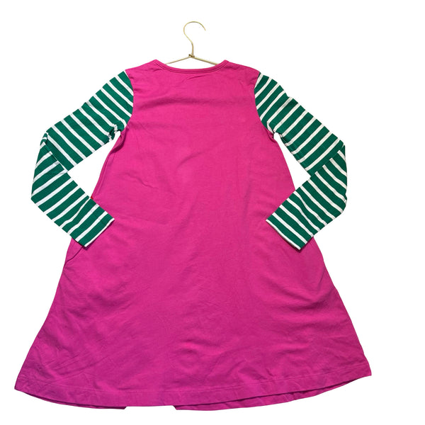 Mini Boden Pink Christmas Applique Dress - Size 9-10