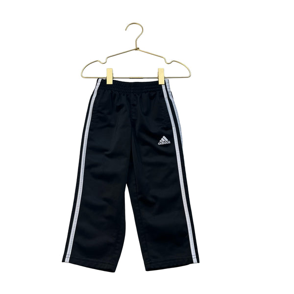 Adidas Black & White 3-Stripe Athletic Pants - Size 3T