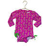 Ruffle Butts Bright Pink Pineapple Print Swim Suit - Size 12-18 Mo