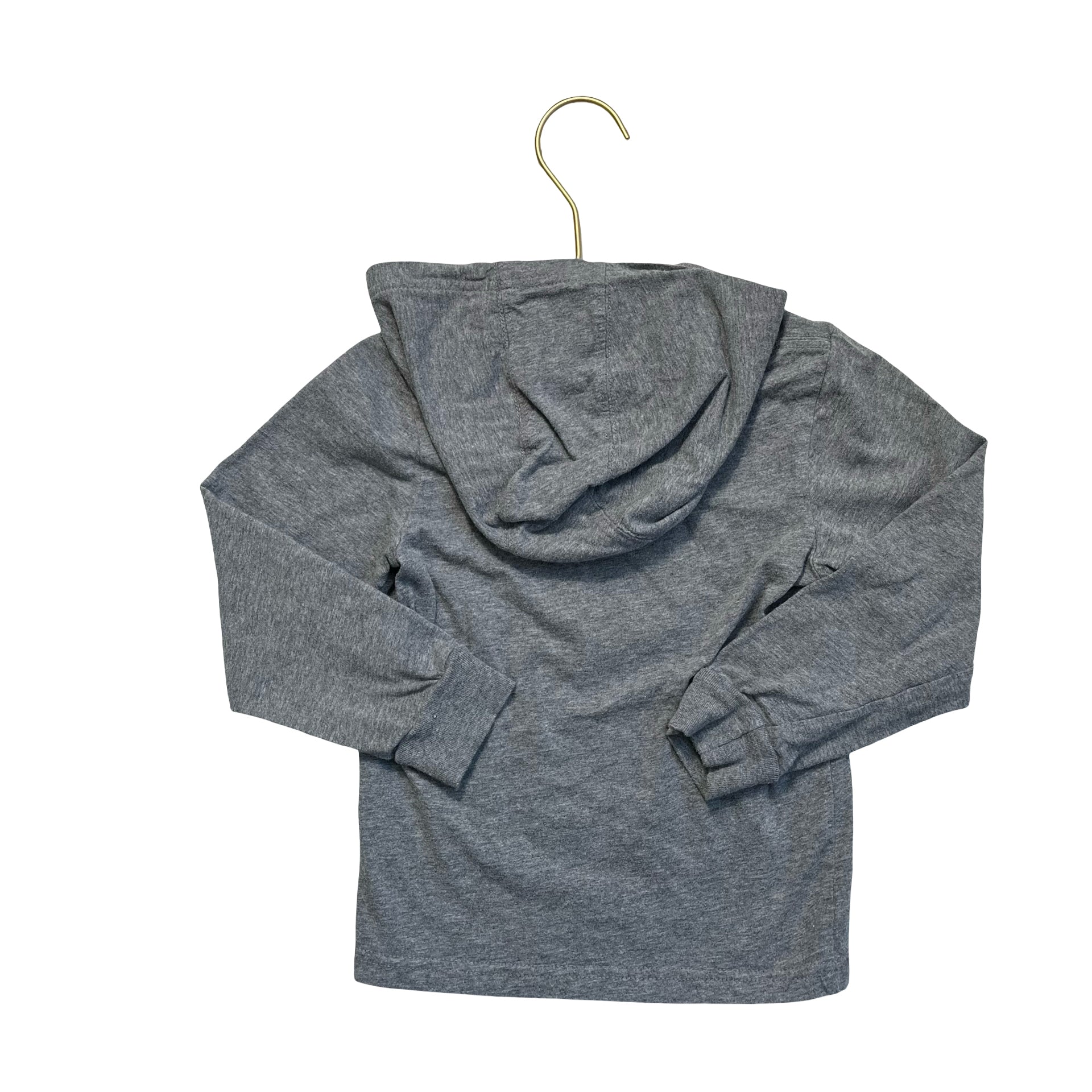 Adidas Gray & Pastel Ombre Logo Hooded Shirt - Size 3