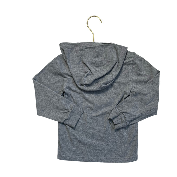 Adidas Gray & Pastel Ombre Logo Hooded Shirt - Size 3