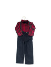 Carter's Check Shirt, Corduroy Pants, Suspenders & Bow Tie Set - Size  24 Mo