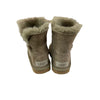 UGG Bailey Button Light Brown Shearling Boots - Size 6