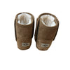 UGG Shearling-Lined Chestnut Suede Booties - Size 4-5