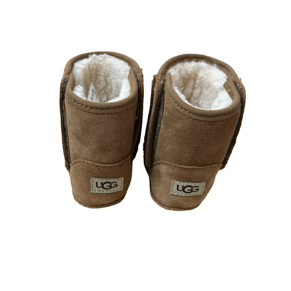 UGG Shearling-Lined Chestnut Suede Booties - Size 4-5