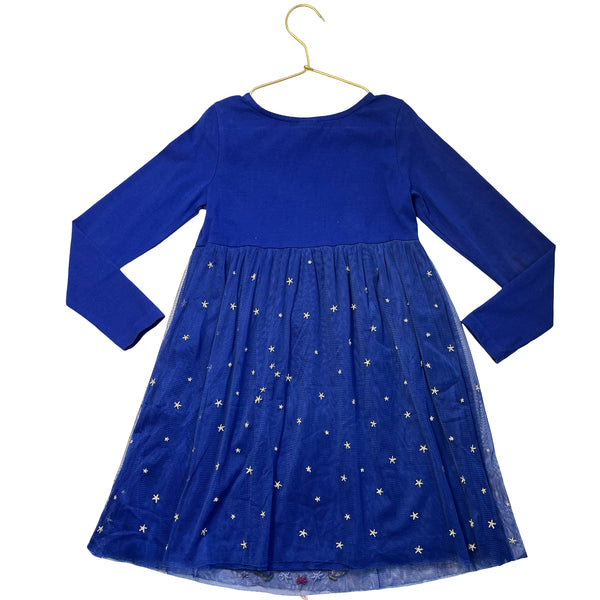 Hanna Andersson Blue Tulle Embroidered Angel Dress - Size 6-7Y