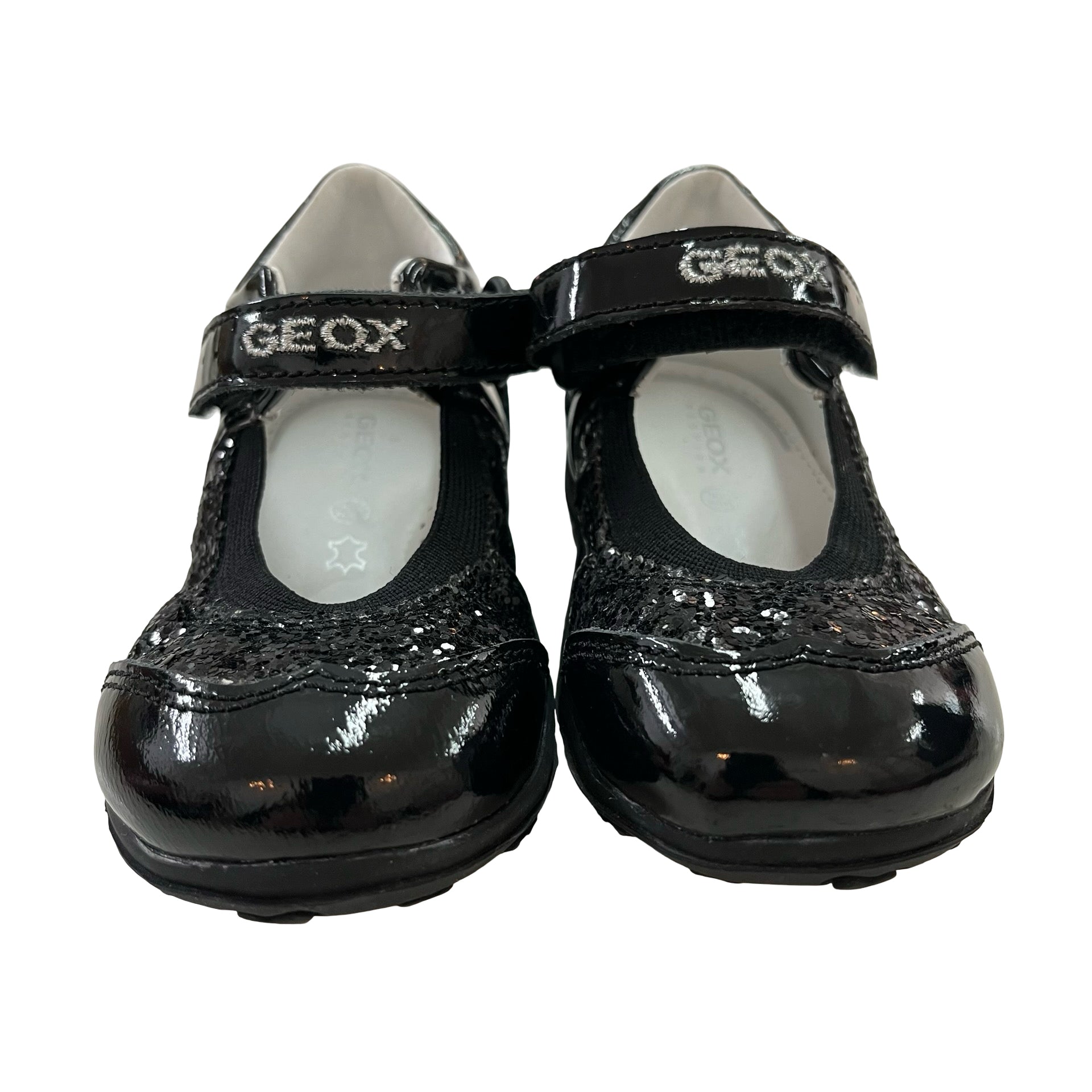Geox Black Patent & Glitter Shoes - Size 4.5