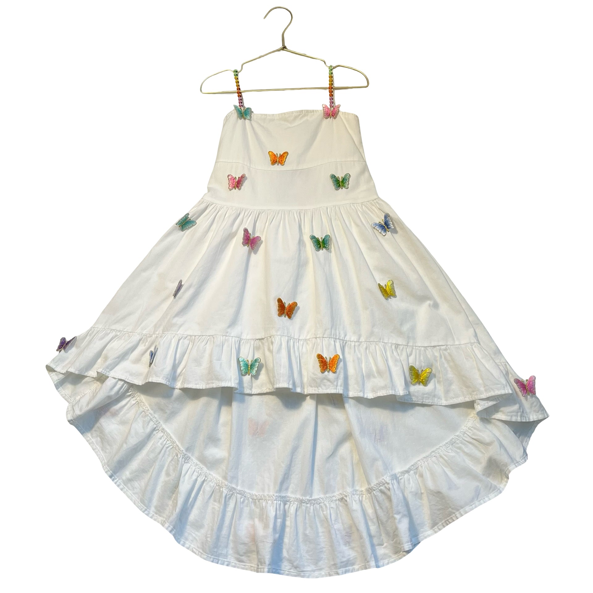 Lola & The Boys Butterfly Patch Hi-Lo Dress - Size 6