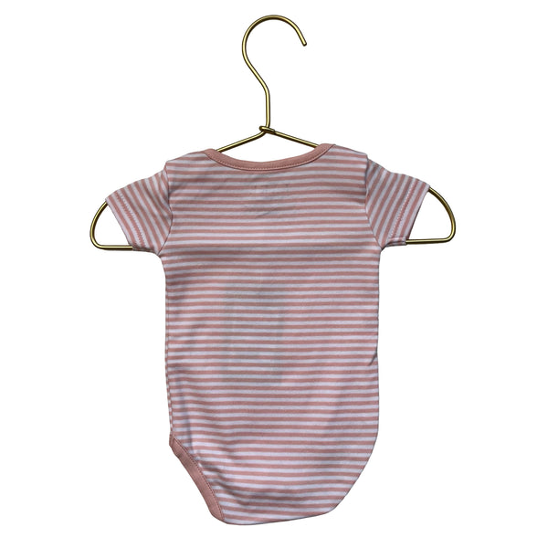 Lake Pink Striped Onesie Bodysuit - Size 0-3 Mo