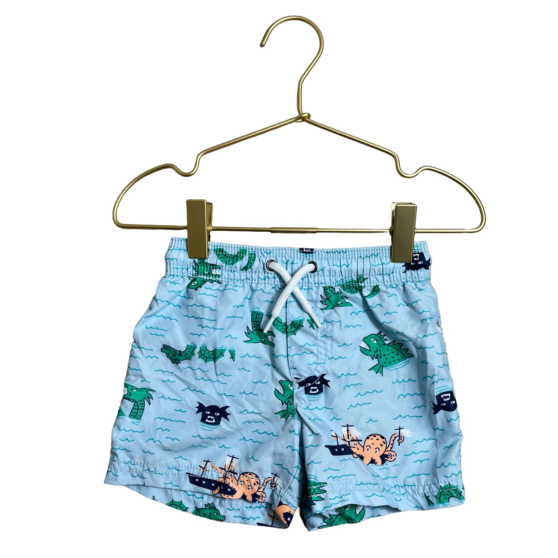 Carter's Light Blue Sea Animal Swim Suit - Size 12 Mo