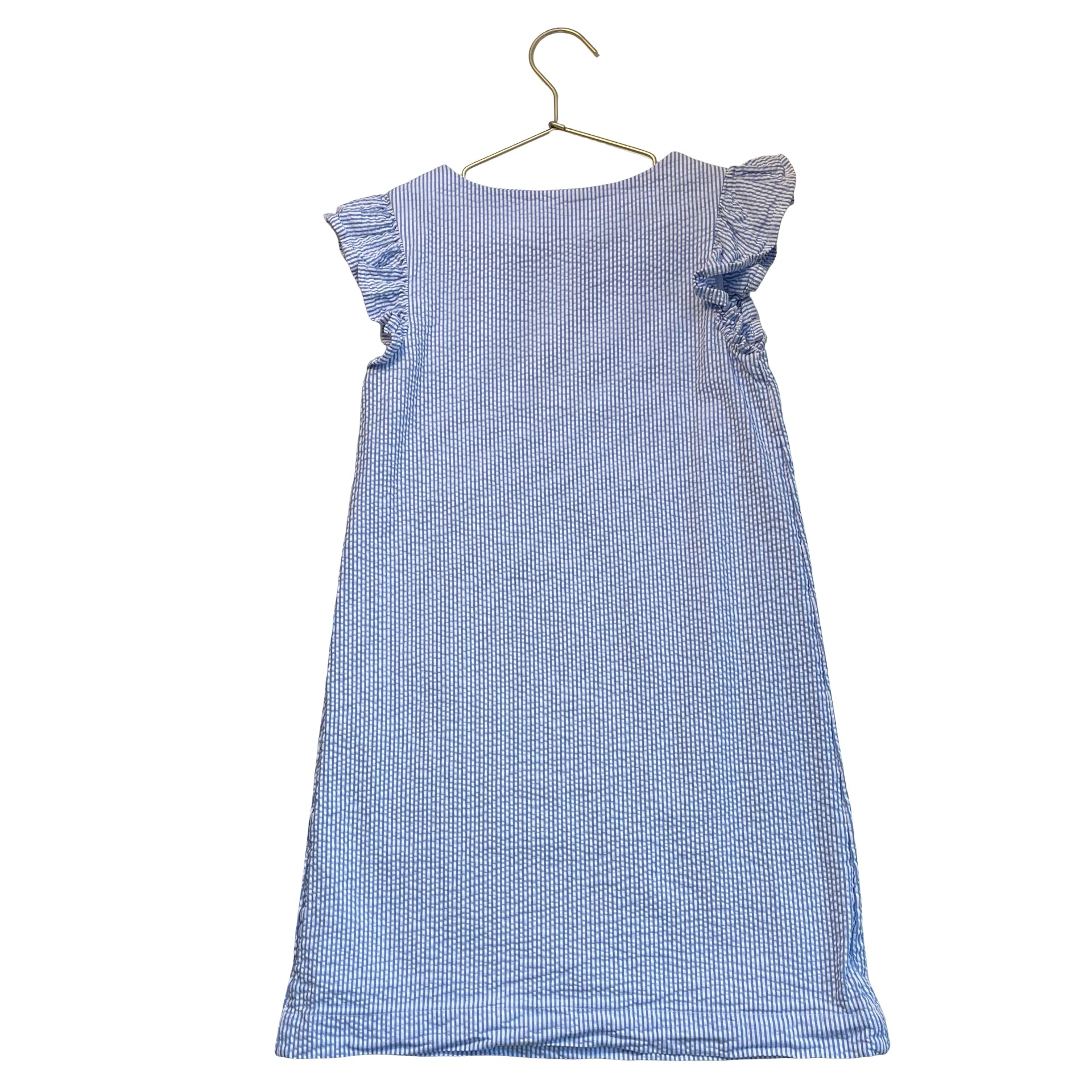 Vineyard Vines Blue & White Striped Seersucker Dress - Size 8