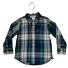 Baby Gap Green, Navy, Ivory, Yellow Tartan Plaid Button Down Shirt - Size 3