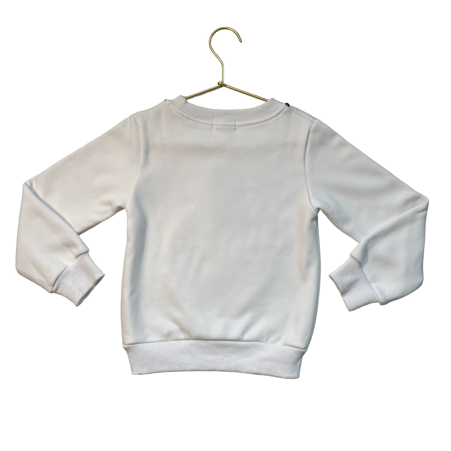 Lola & The Boys White Unicorn Patch & Rhinestone Sweatshirt - Size 4