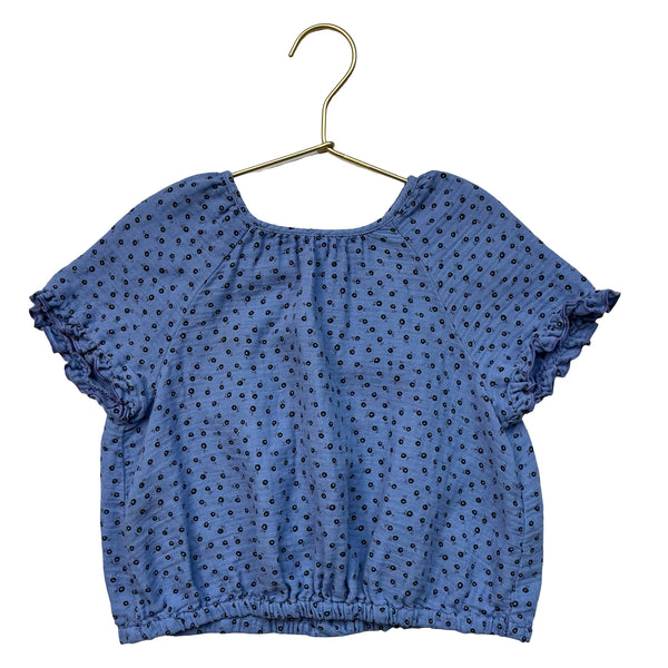 Zara Purple & Black Flower Print Top - Size 3-4