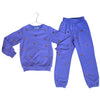 Lola & The Boys Lavender Embroidered Rainbow Heart Joggers & Sweatshirt Set - 6