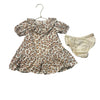 Janie and Jack Ivory & Brown Leopard Print Dress & Bloomers - Size 6-12 Mo