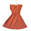 Tinycottons Orange Striped 'My Beautiful Island' Dress - Size 6Y