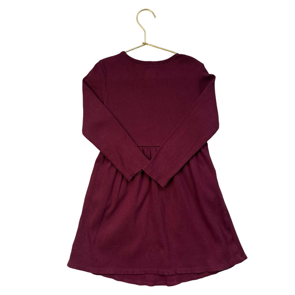 Gap Burgundy Ribbed Long Sleeve Dress - Size 5