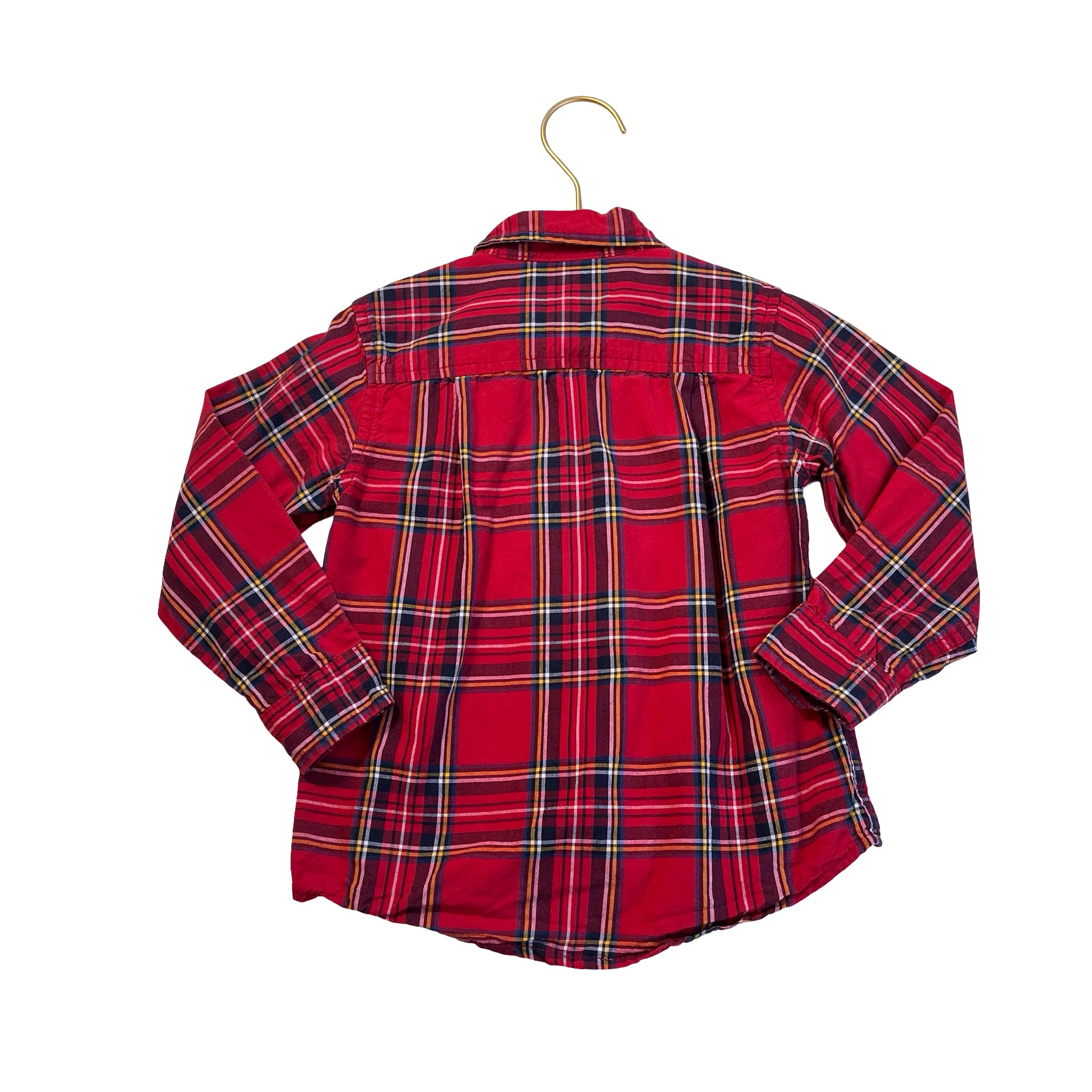 Children's Place Red Tartan Plaid Button Down - Size 3T