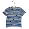 Egg Blue Striped Shark Fin Print T-Shirt - Size 18 Mo
