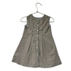 Jacadi Tan Herringbone Embroidered Flower Dress - Size 2Y