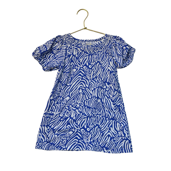 Lilly Pulitzer Blue & White Pattern Dress - Size XS 2-3