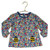 Baby Boden Floral & Bee Applique Tunic Top - Size 12-18 Mo