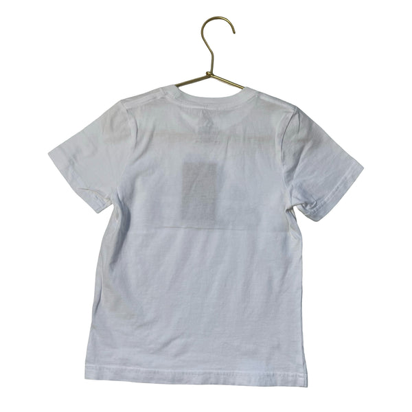 Adidas White & Gray/Green Logo T-Shirt - Size 3