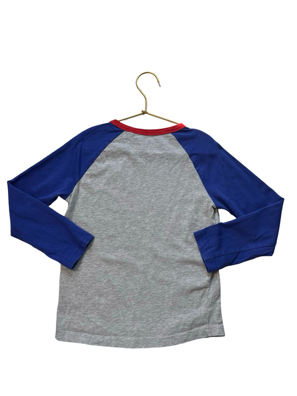 Mini Boden Gray & Blue 'Make Some Noise' Shirt - Size 6-7
