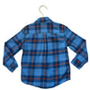 Primary Blue & Orange Plaid Flannel Button Down Shirt - Size 5