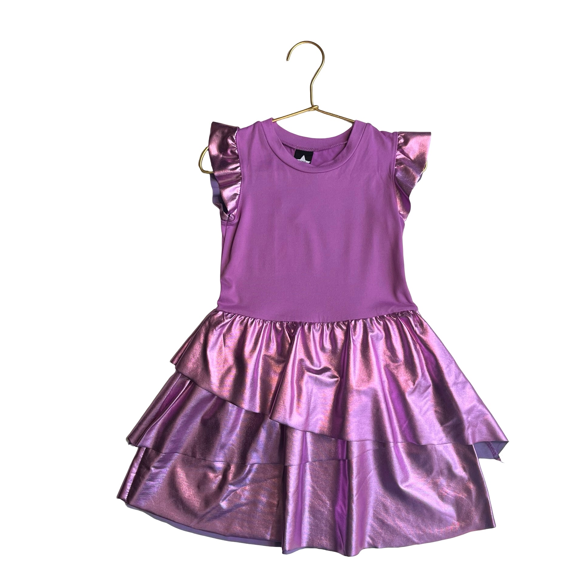 Pixie Lane Purple & Metallic Dress - Size 5