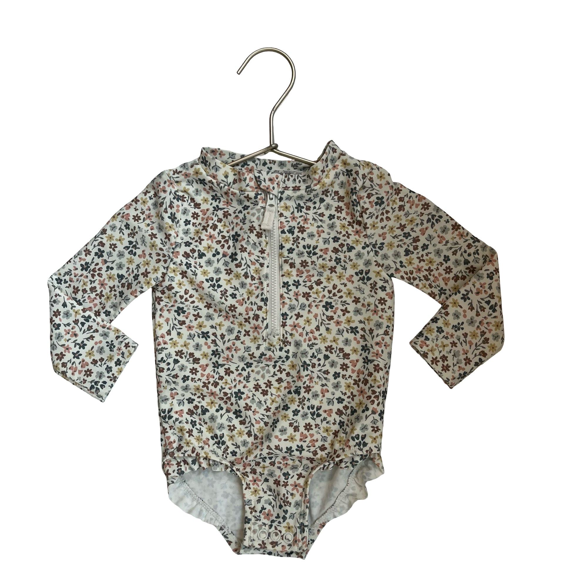 Carter's Little Planet Ivory Floral Swim Suit - Size 12 Mo