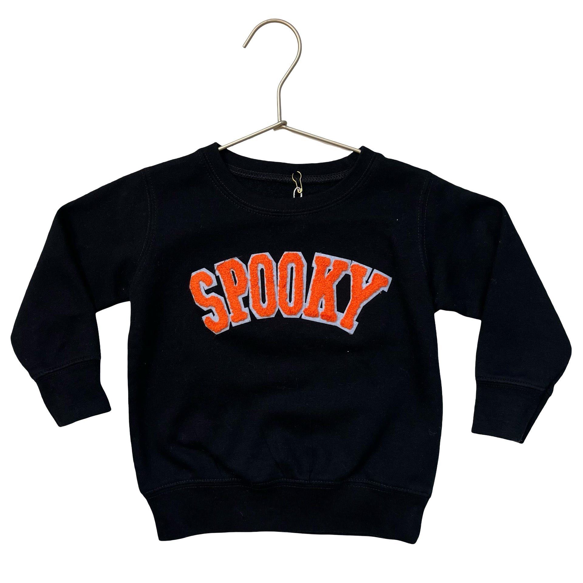 Sweet Wink Black & Orange 'Spooky' Halloween Sweatshirt - Size 2T
