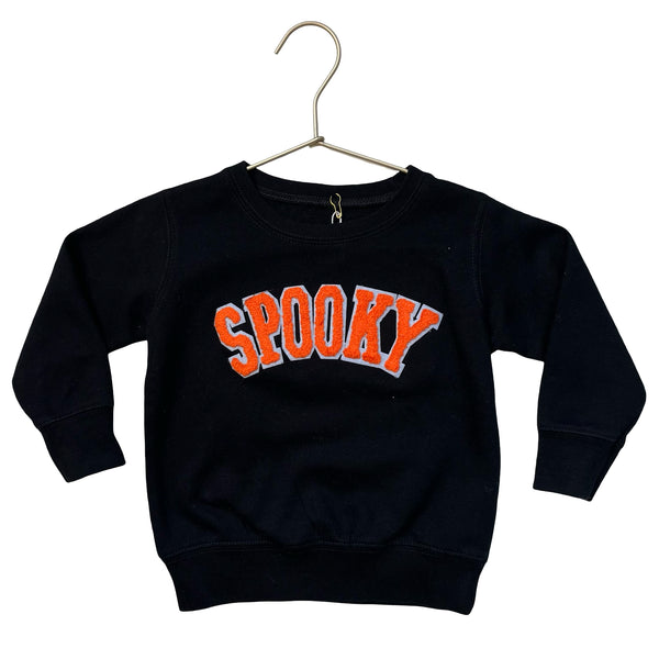 Sweet Wink Black & Orange 'Spooky' Halloween Sweatshirt - Size 2T