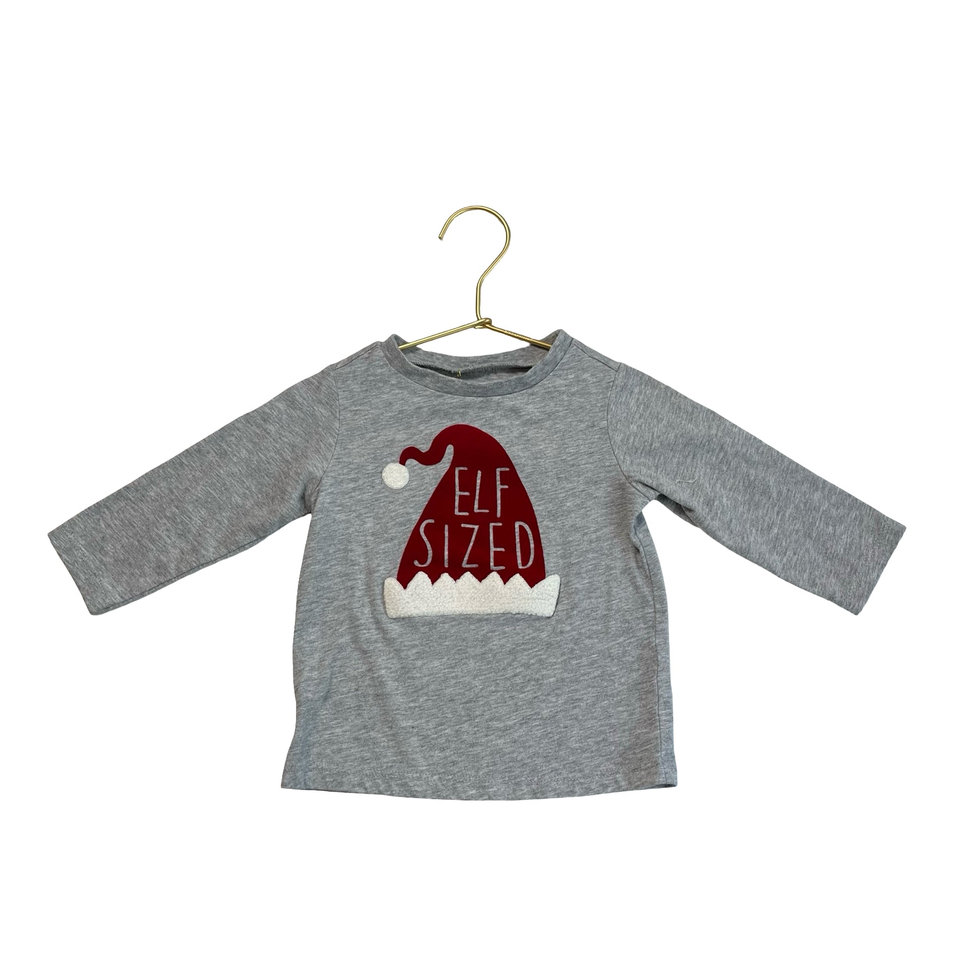 First Impressions Gray 'Elf Sized' Shirt - Size 6-9 Mo