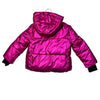 Gap Kids Dark Pink Metallic Hooded Winter Jacket - Size XS 4-5