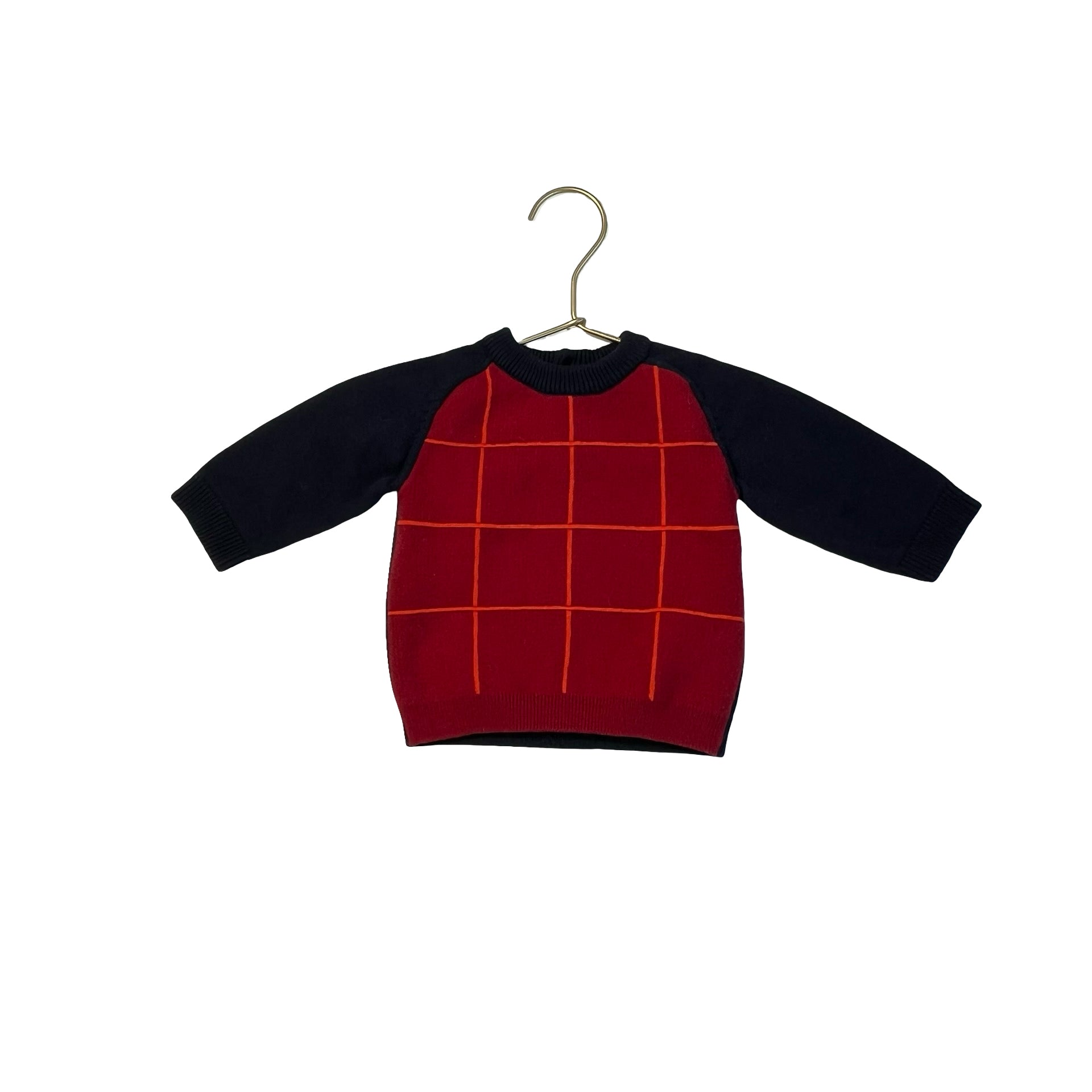 Jacadi Navy, Red, Orange Sweater - Size 6 Mo