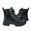 UGG Ashton Lace-Up Glitter Black Boots - Size 1Y Big Kid