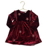 Zara Burgundy Velour Glitter Star Dress - Size 12-18 Mo
