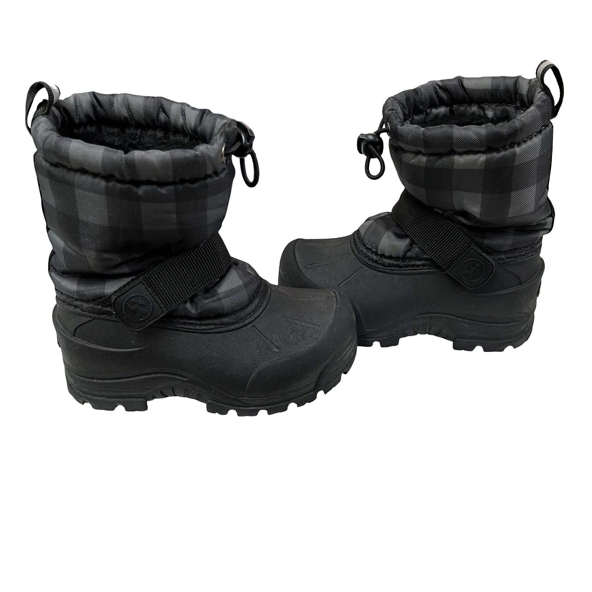 Northside Thermolite Black & Gray Check Winter Boots - Size 9