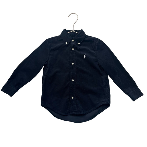 Polo Ralph Lauren Navy Corduroy Button Down Shirt - Size 3