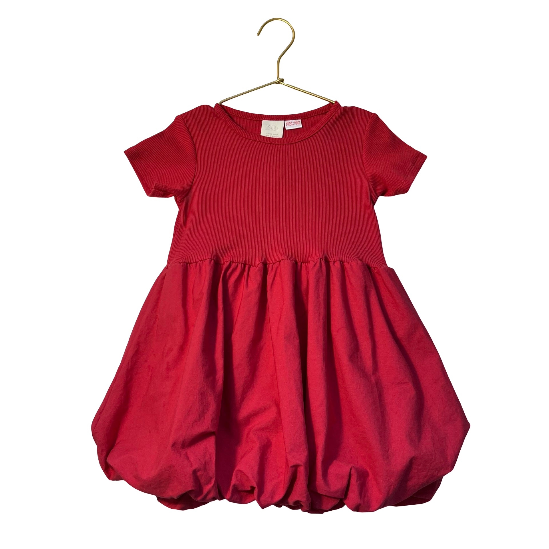 Zara Red Bubble Hem Dress - Size 5