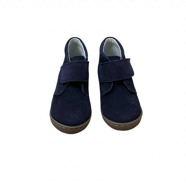 Geppettos Navy Suede Velcro Ankle Boots - Size 24 (8)