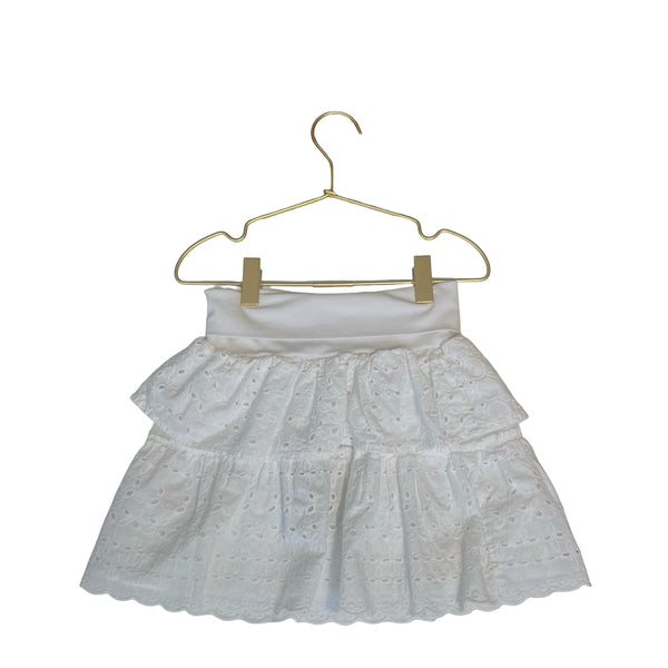 Zara White Eyelet Skirt - Size 9-10