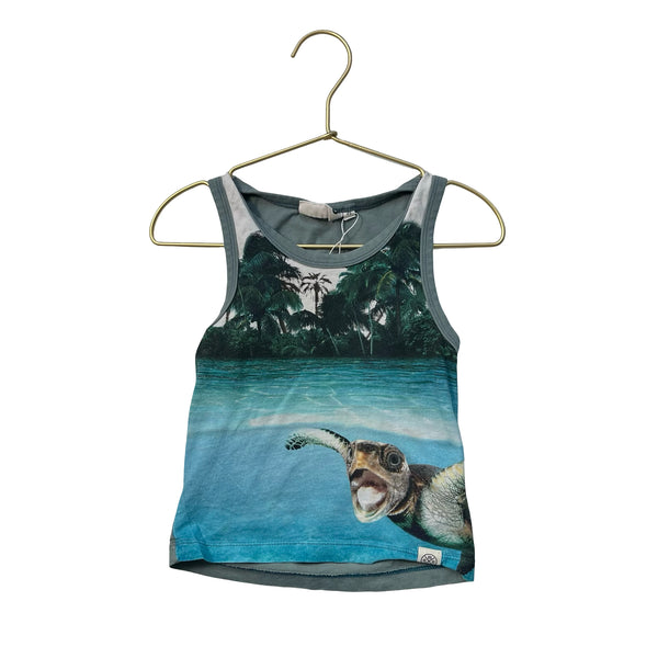 Molo Green & Blue Photo-Real Seal Turtle Tank Top - Size 92 (2)