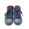 Geox Black Suede & Red Metallic Heart High Top Sneakers in Box - Size 8 (24)