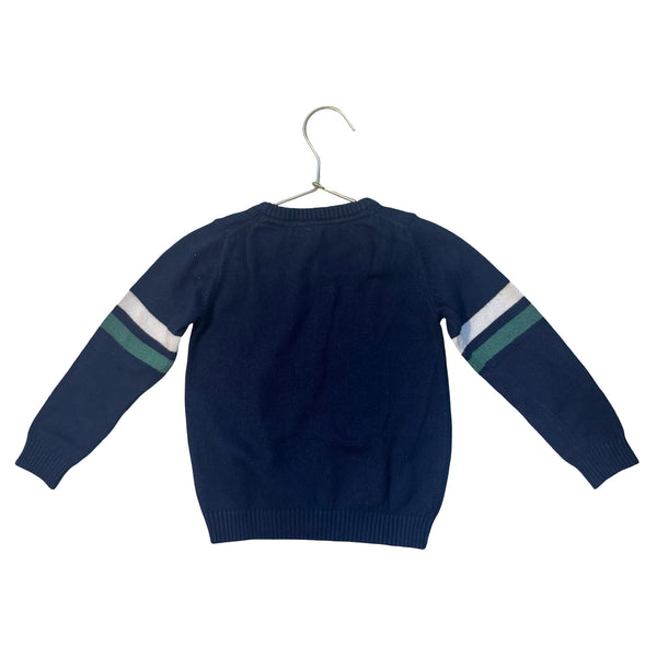 Janie and Jack Navy Dinosaur Sweater - Size 2T