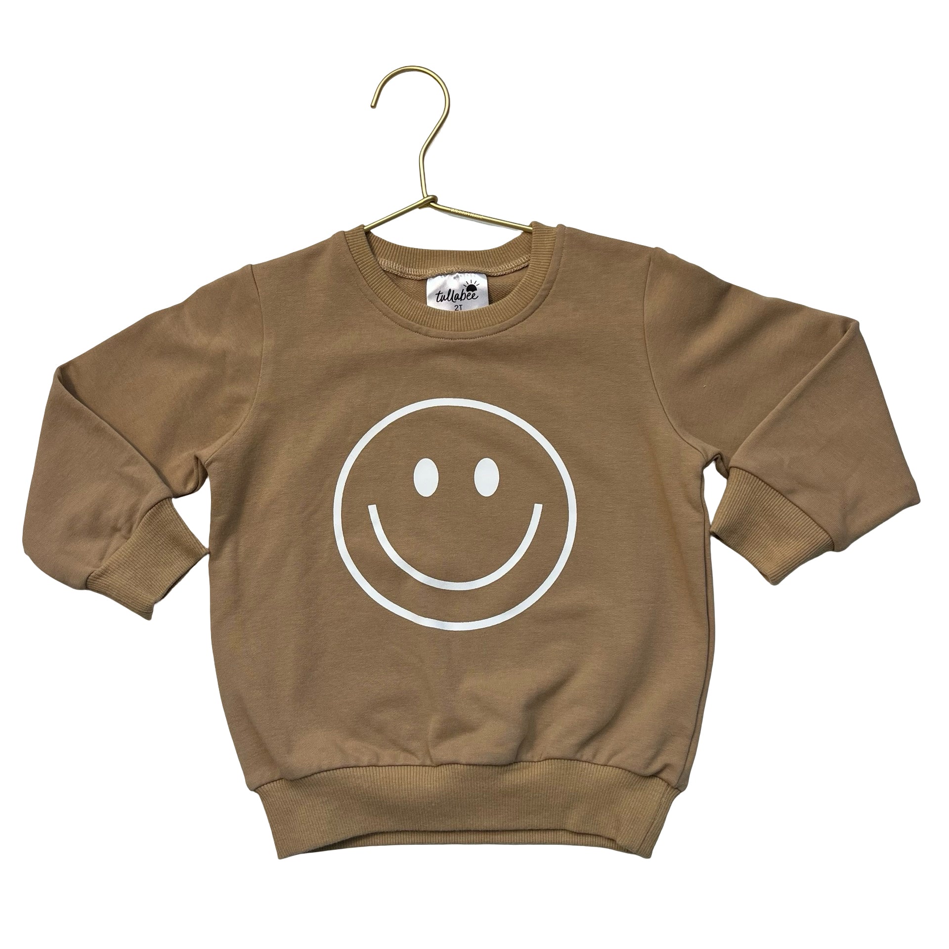 Tullabee Tan Smiley Sweatshirt - Size 2T