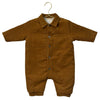 Rylee & Cru Sherpa-Lined Brown Corduroy One-Piece - Size 3-6 Mo