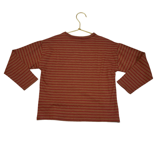 Zara Brown & Red Striped Shirt - Size 4-5